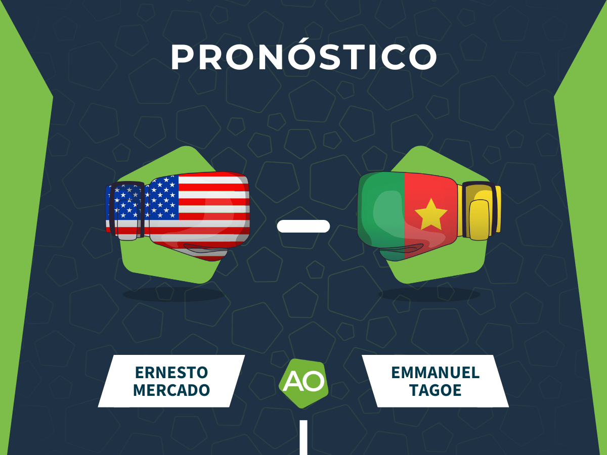 Pron&oacute;stico de la pelea entre Ernesto Mercado y Emmanuel Tagoe el 15/08/26 en Atlanta.