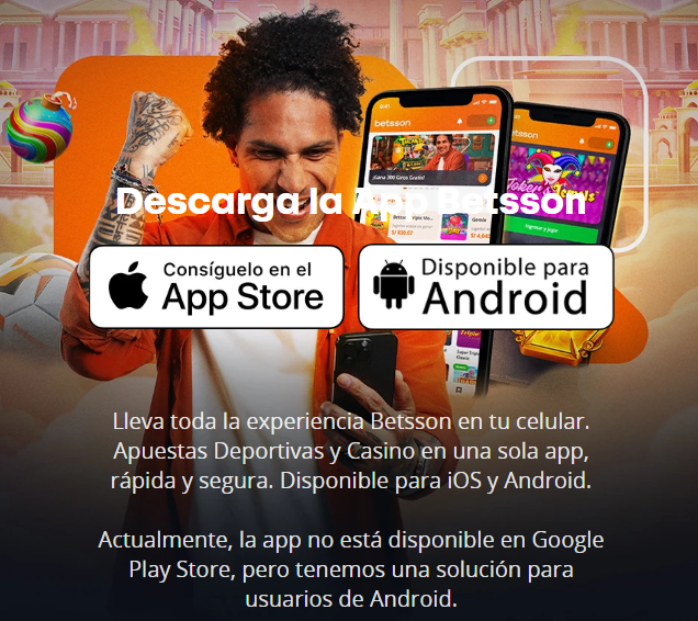 Imagen de la descarga de la app de Betsson en América Latina
