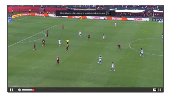 Imagen streaming 22bet pantalla completa