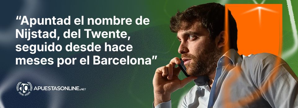 Imagen cita de Frabrizio Romano: Nijstad, joven defensa del Twente, seguido muy de cerca por el FC Barcelona