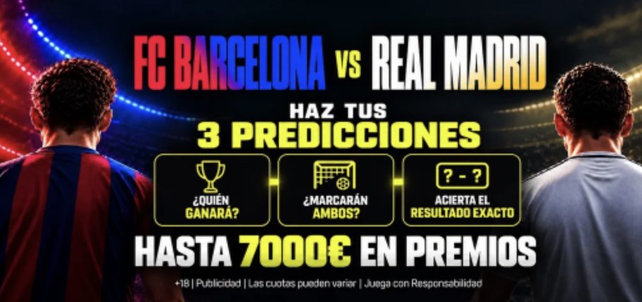 Promo DAZNbet El Clasico jugada perfecta