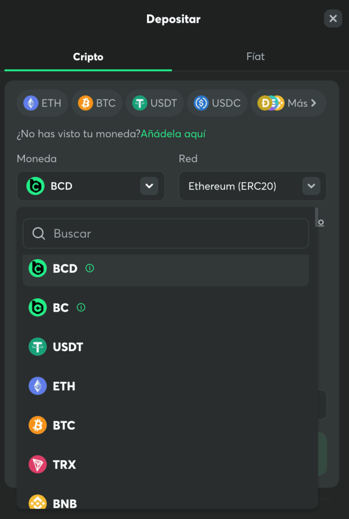 tipos de cripto en bc.game